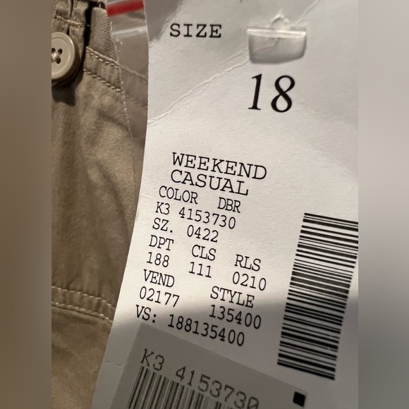 114. NWT Fashion Bug Weekend Casual Ankle Pant/Capri 18 - Picture 3 of 5